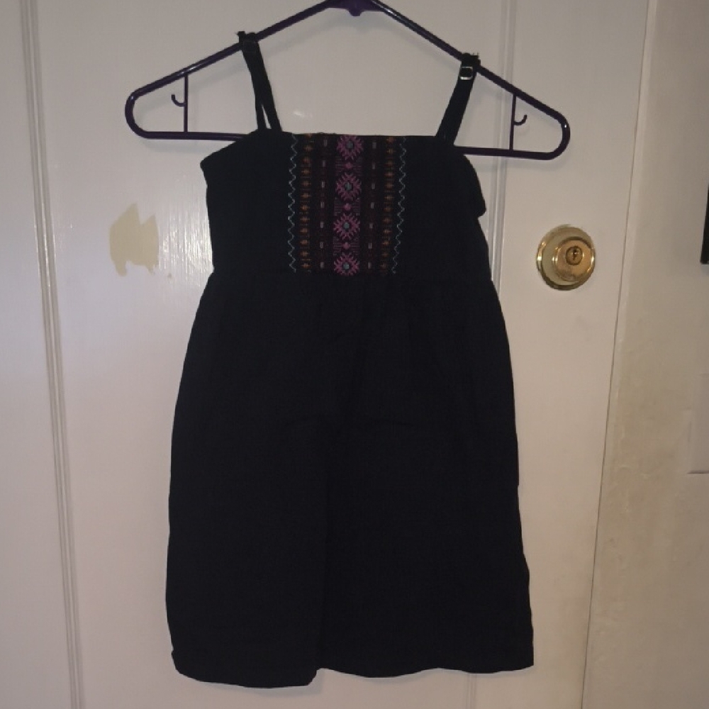 Roxy | Black Casual Kids Dress with Pink Accents